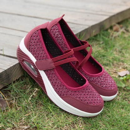 Plus Size 35-42 Flat Platform Sneakers Women Shoes Summer Breathable Slip On Walking Shoes for Mother tenis feminino WSH3283