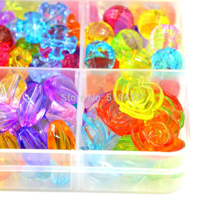 Colorful Doll Beaded Material Diy Manual Wear Beads Hand Catenary Tenth Birthday Gift Girl Children Toys Jewelry Making Suit