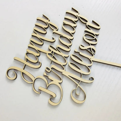 Personalized Happy Birthday Cake Topper,Birthday Party Cake Topper Decoration Supplies,Custom Name Cake Topper,Gift for Birthday
