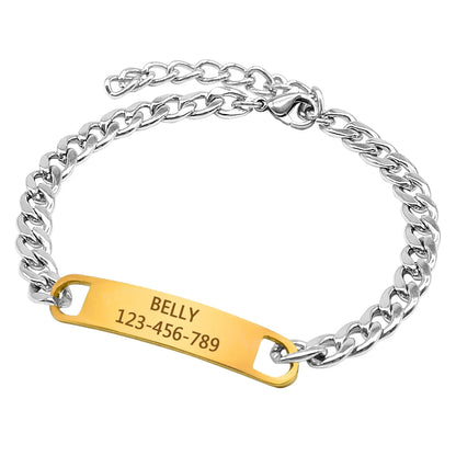 Personalized Cat Dog Chain Collar Customized Engraved Pet Collars Small Dogs Cats Necklace NamePlate Chihuahua Yorkshire