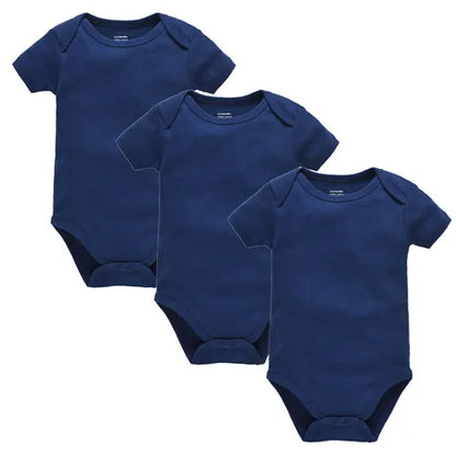 Kavkas 3PCS 5PCS Baby Boys Girls Clothes Solid White Short Sleeve Cotton Baby Bodysuits body bebe 0-24 months Newborn Jumpsuit