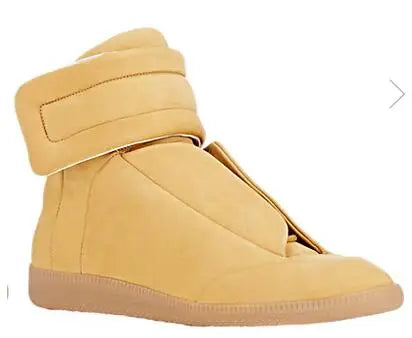 39-47 Luxury Brand Men Shoes Shiny Leather Casual Shoes Men's High Top