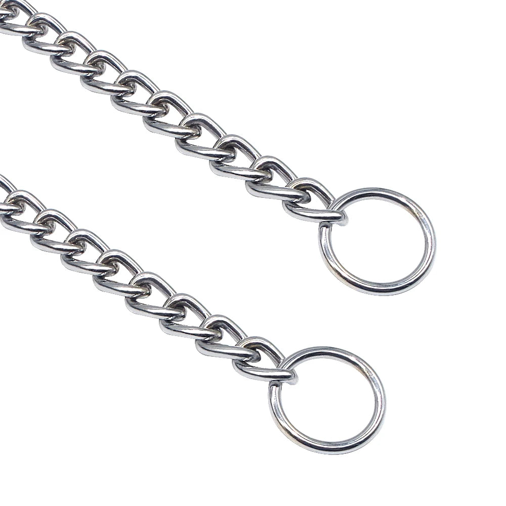 Personalized Pet Dog Chain Choke Collar Pets Training Engraved ID Slip Collars Choker For Medium Large Dogs Pitbull Pug Bulldog