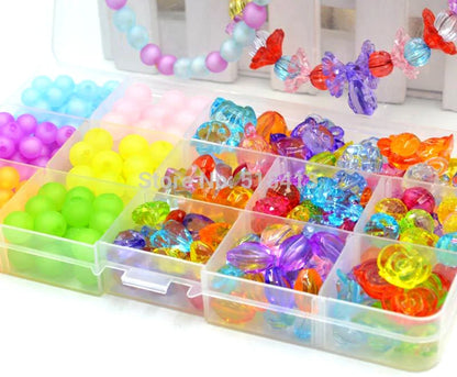 Colorful Doll Beaded Material Diy Manual Wear Beads Hand Catenary Tenth Birthday Gift Girl Children Toys Jewelry Making Suit