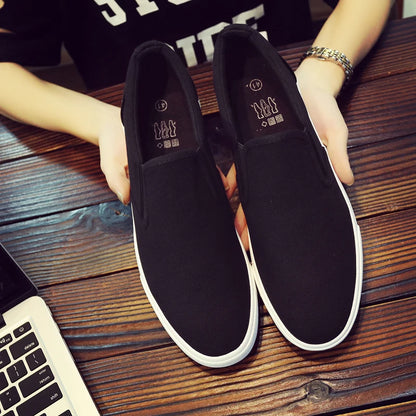 FUQIAO New Canvas Driving Shoes Men Green Black Yellow White Vulcanized Lazy Canvas Shoes Mens Designer Sneakers Fashion Men