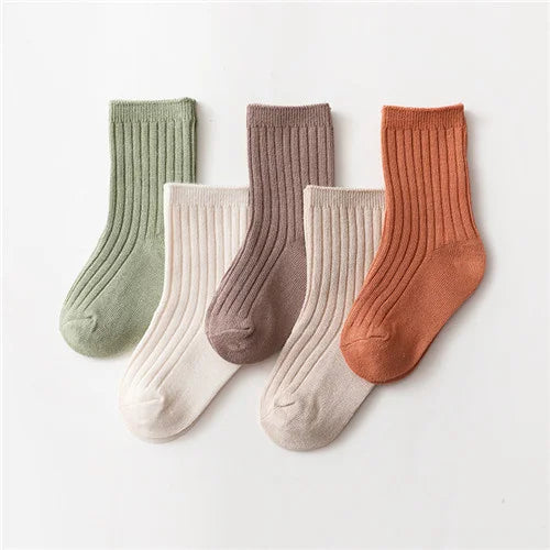 Lawadka 0-5Years 5Pairs/lot Spring Autumn Baby Girls Boys Socks Cotton Soft Children's Socks Korean Style Socks For Girls Boys