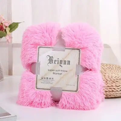35   New Arrival Long Shaggy Throw Blanket Bedding Sheet Large Size Warm Soft Thick Fluffy Sofa Sherpa Blankets Pillowcase