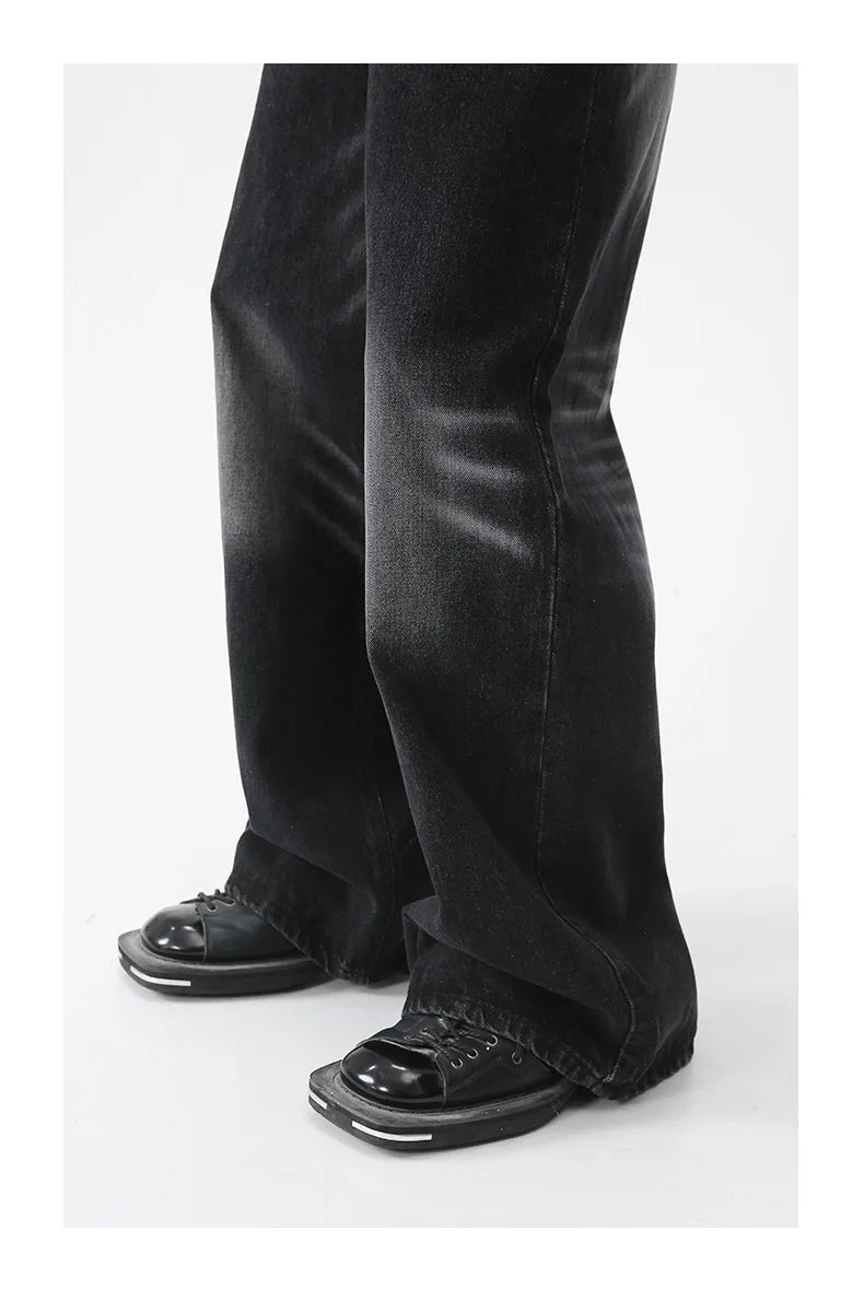 Men's Casual Loose Jeans Carpenter Designer New Men's Trend Washed Stone Black Gray Jeans Men's Personalized Customized Jeans
