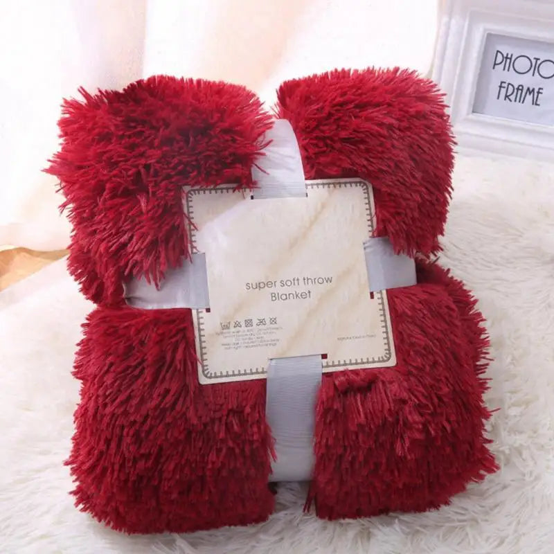 35   New Arrival Long Shaggy Throw Blanket Bedding Sheet Large Size Warm Soft Thick Fluffy Sofa Sherpa Blankets Pillowcase