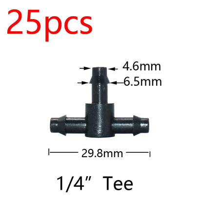 Garden Hose Connectors Barbed Tee Elbow Cross End Plug Coupling WDrip Irrigation System Atering Fitting For 3/5 4/7mm Hsse