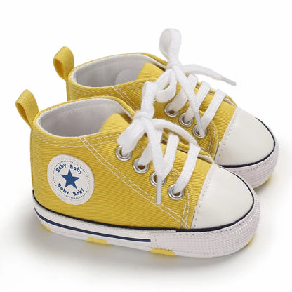 Canvas Sneakers Baby Boys Girls Shoes First Walkers Infant Toddler Anti-Slip Soft Sole Classical Newborn Baby Shoes 0-18 Months