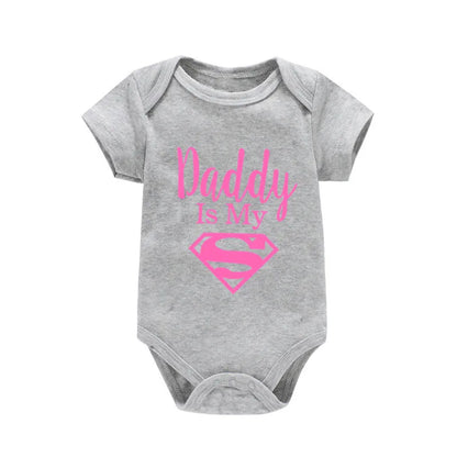 Baby Romper Newborn Baby Boys Girls Clothes Gold Daddy Is My Hero
