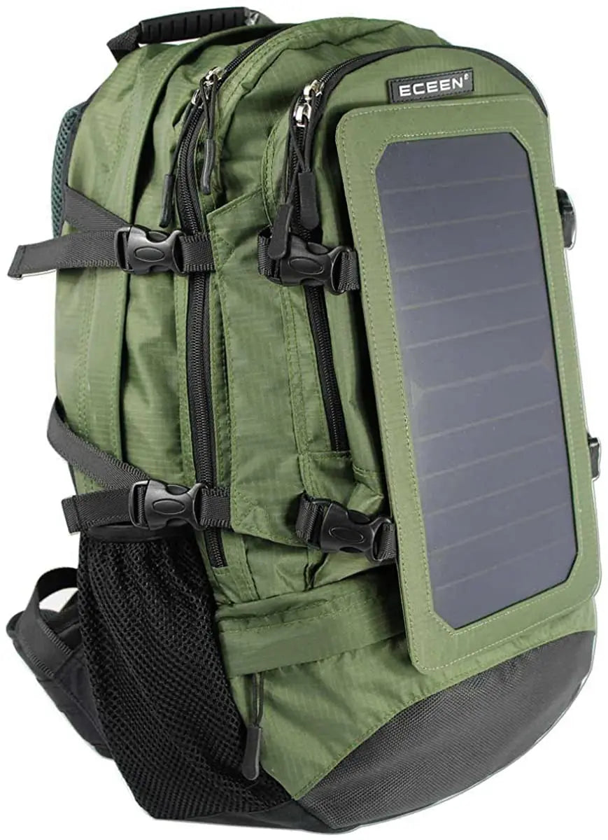 Travel Hiking Backpack 6.5w 6v Solar powered Panel Backpack Multipockets Laptop Bag Unisex Shoulder Bags Business Sport Rucksack