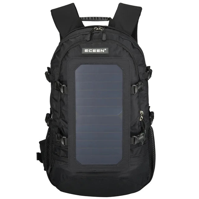 Travel Hiking Backpack 6.5w 6v Solar powered Panel Backpack Multipockets Laptop Bag Unisex Shoulder Bags Business Sport Rucksack