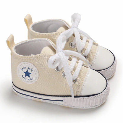 Canvas Sneakers Baby Boys Girls Shoes First Walkers Infant Toddler Anti-Slip Soft Sole Classical Newborn Baby Shoes 0-18 Months