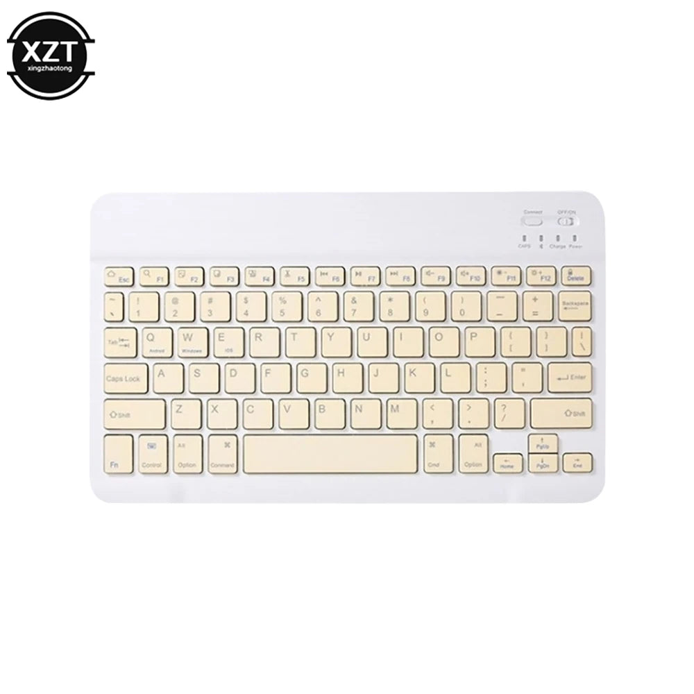Mini Bluetooth-compatible Keyboard Wireless Keyboard For Computer Phone  English Russian Rechargable Keyboard For Ipad Tablet PC