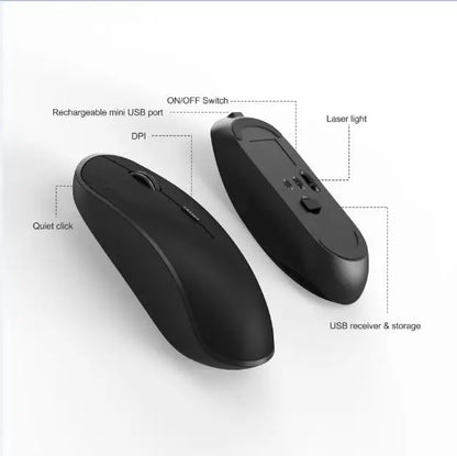 Wireless keyboard mouse , 2.4 gigahertz stable connection rechargeable battery, Full-size Russian layout,Black grey Silver white
