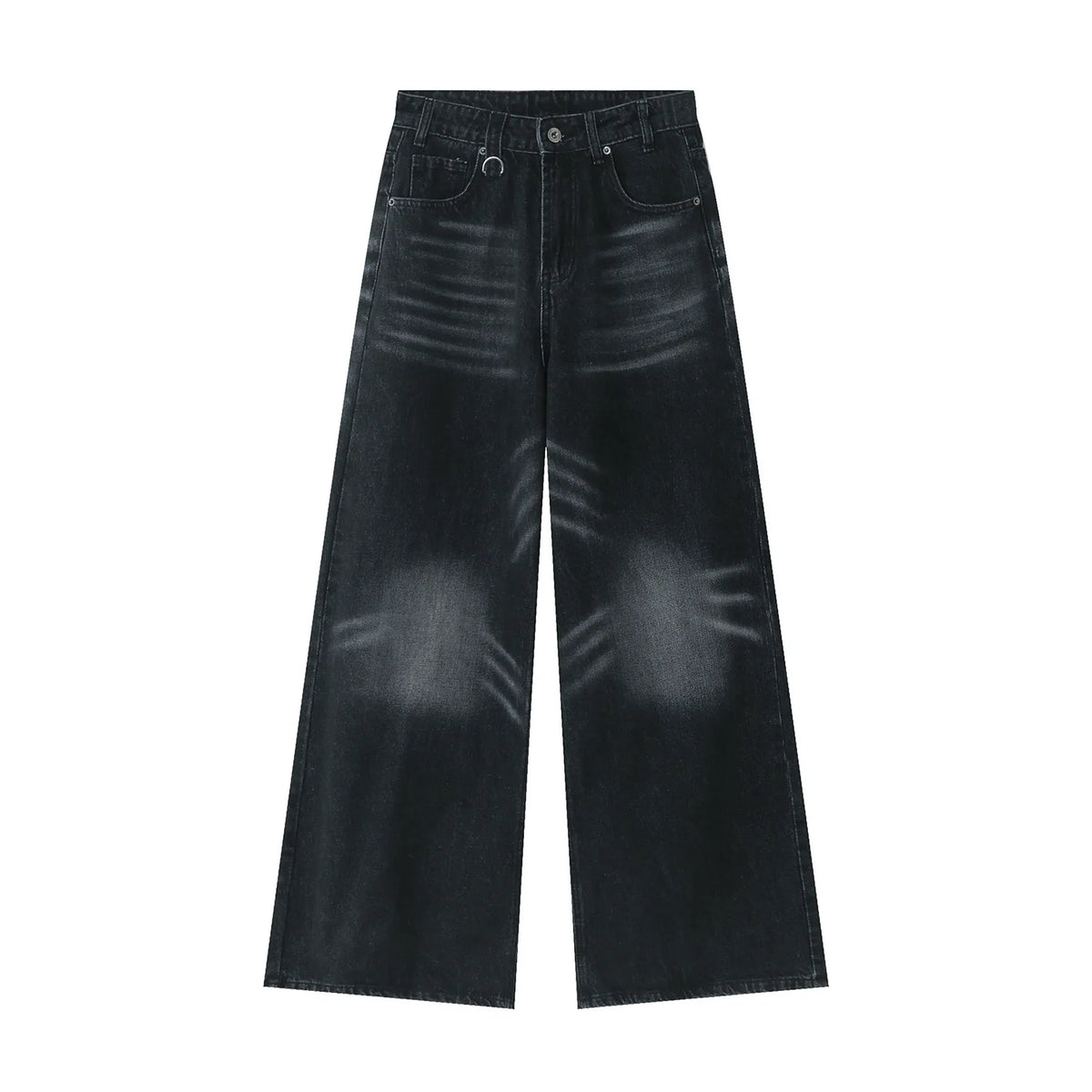Men's Casual Loose Jeans Carpenter Designer New Men's Trend Washed Stone Black Gray Jeans Men's Personalized Customized Jeans