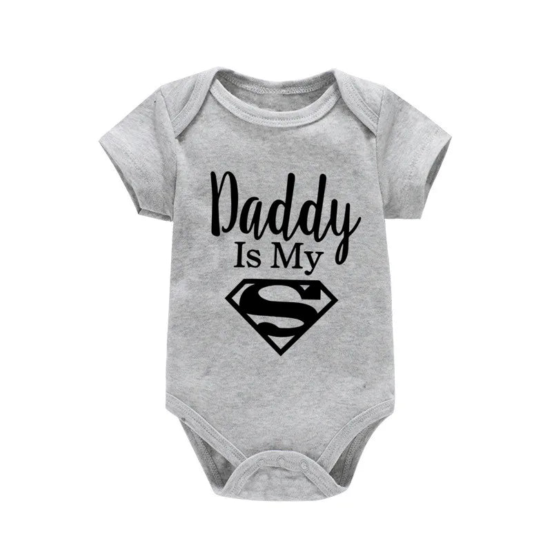Baby Romper Newborn Baby Boys Girls Clothes Gold Daddy Is My Hero