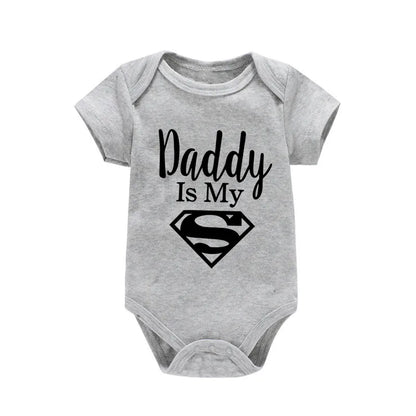 Baby Romper Newborn Baby Boys Girls Clothes Gold Daddy Is My Hero