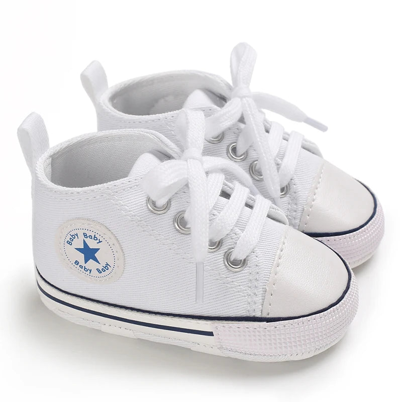 Canvas Sneakers Baby Boys Girls Shoes First Walkers Infant Toddler Anti-Slip Soft Sole Classical Newborn Baby Shoes 0-18 Months