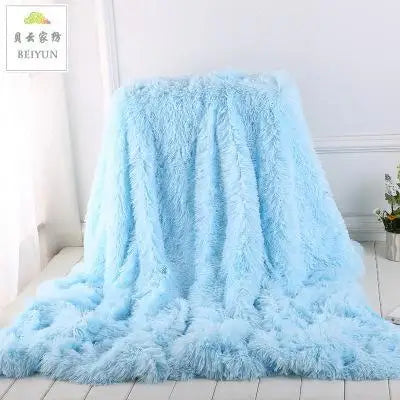35   New Arrival Long Shaggy Throw Blanket Bedding Sheet Large Size Warm Soft Thick Fluffy Sofa Sherpa Blankets Pillowcase