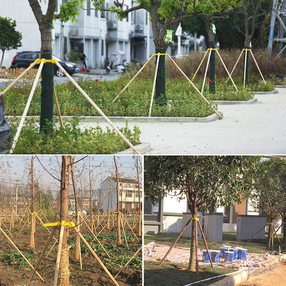 Practical Big Tree Growing Support Stake Bandage Landscape Tree Windproof Fixing Tripod Plastic Cups Greening Gardening Supplies