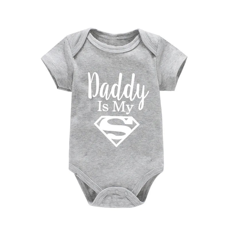 Baby Romper Newborn Baby Boys Girls Clothes Gold Daddy Is My Hero