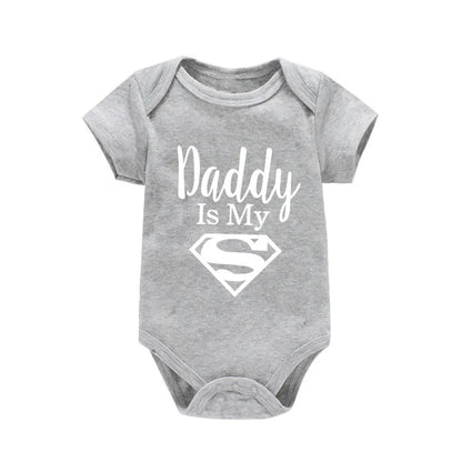 Baby Romper Newborn Baby Boys Girls Clothes Gold Daddy Is My Hero