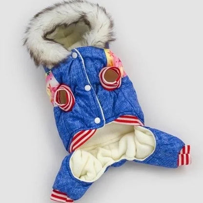 Winter Dog Coat | Thick Cotton Padded Pet Jacket | Small & Medium Breed Outerwear