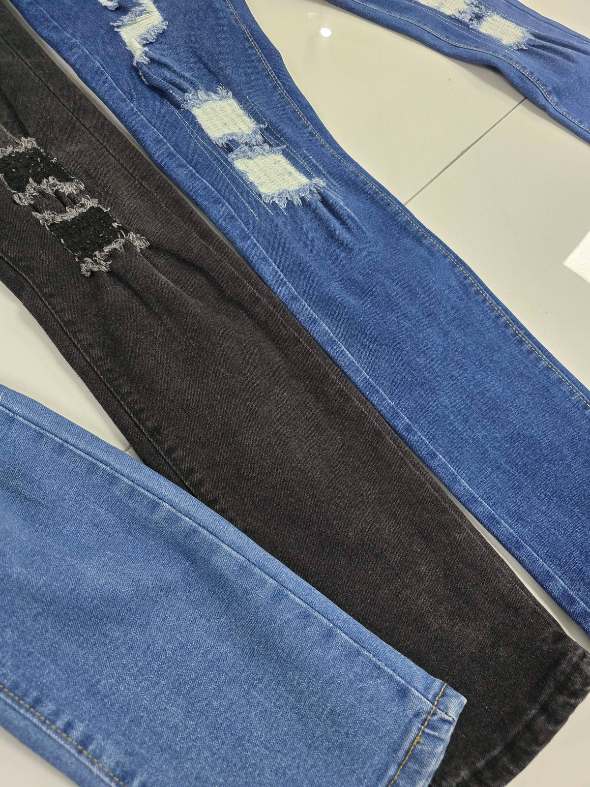 Size 42 and 5XL  Extra-large men's ripped jeans, stretch casual stretch tight jeans, men's  jeans