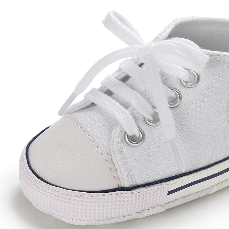 Canvas Sneakers Baby Boys Girls Shoes First Walkers Infant Toddler Anti-Slip Soft Sole Classical Newborn Baby Shoes 0-18 Months