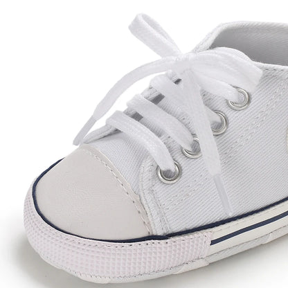 Canvas Sneakers Baby Boys Girls Shoes First Walkers Infant Toddler Anti-Slip Soft Sole Classical Newborn Baby Shoes 0-18 Months