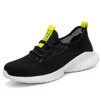 Work Boots Breathable Safety Shoes Men's Lightweight Summer Anti-Smashing Piercing Work Sandals Protective Single Mesh Sneaker
