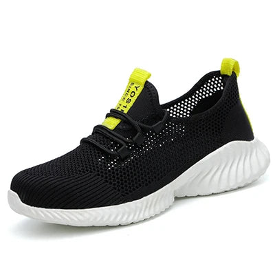 Work Boots Breathable Safety Shoes Men's Lightweight Summer Anti-Smashing Piercing Work Sandals Protective Single Mesh Sneaker