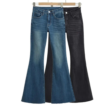 Runwaylover 3325 Retro 2024 Ladies Sexy Low Waist Flare Jeans