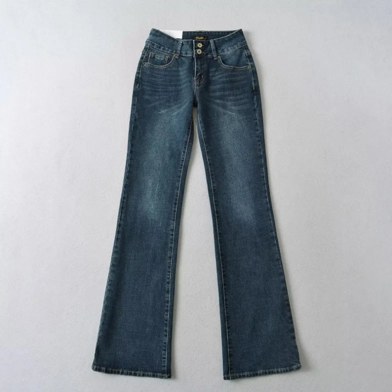 Runwaylover 3184 American Style 2024 Ladies Sexy Low Waist Flare Jeans