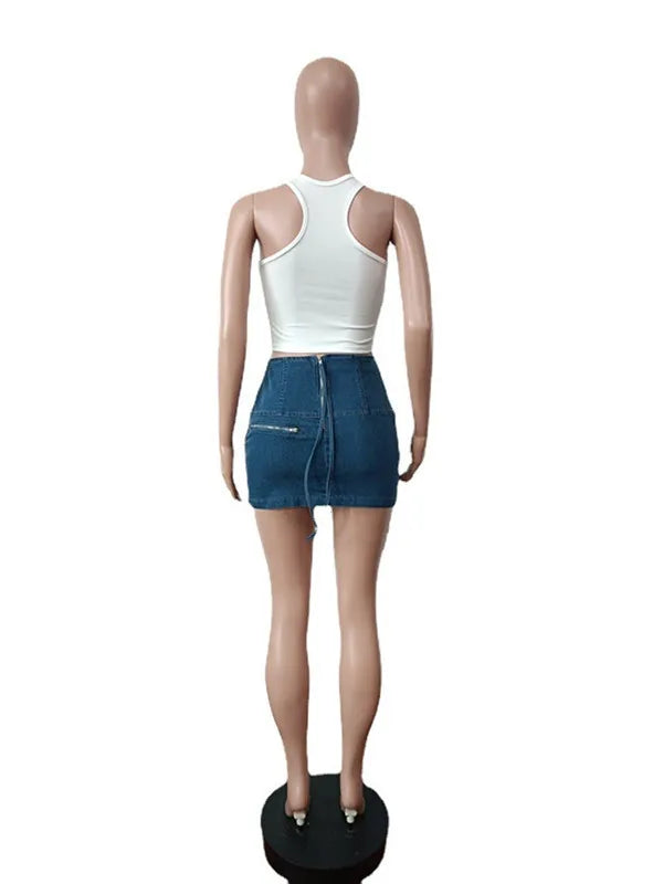 2023 Summer Clothes Skirts for Women Stylish Ladies Denim Mini Skirt 2023 Summer Wholesale Jeans Skirt With Stretch