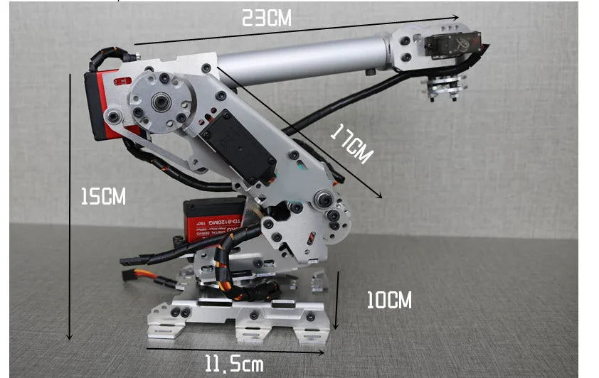 Cheap 7 DOF Metal Manipulator Robot Arm with 20KG Digital Servos Air Suction Pump for Arduino Multi-DOF Mechanical Robotics Kit