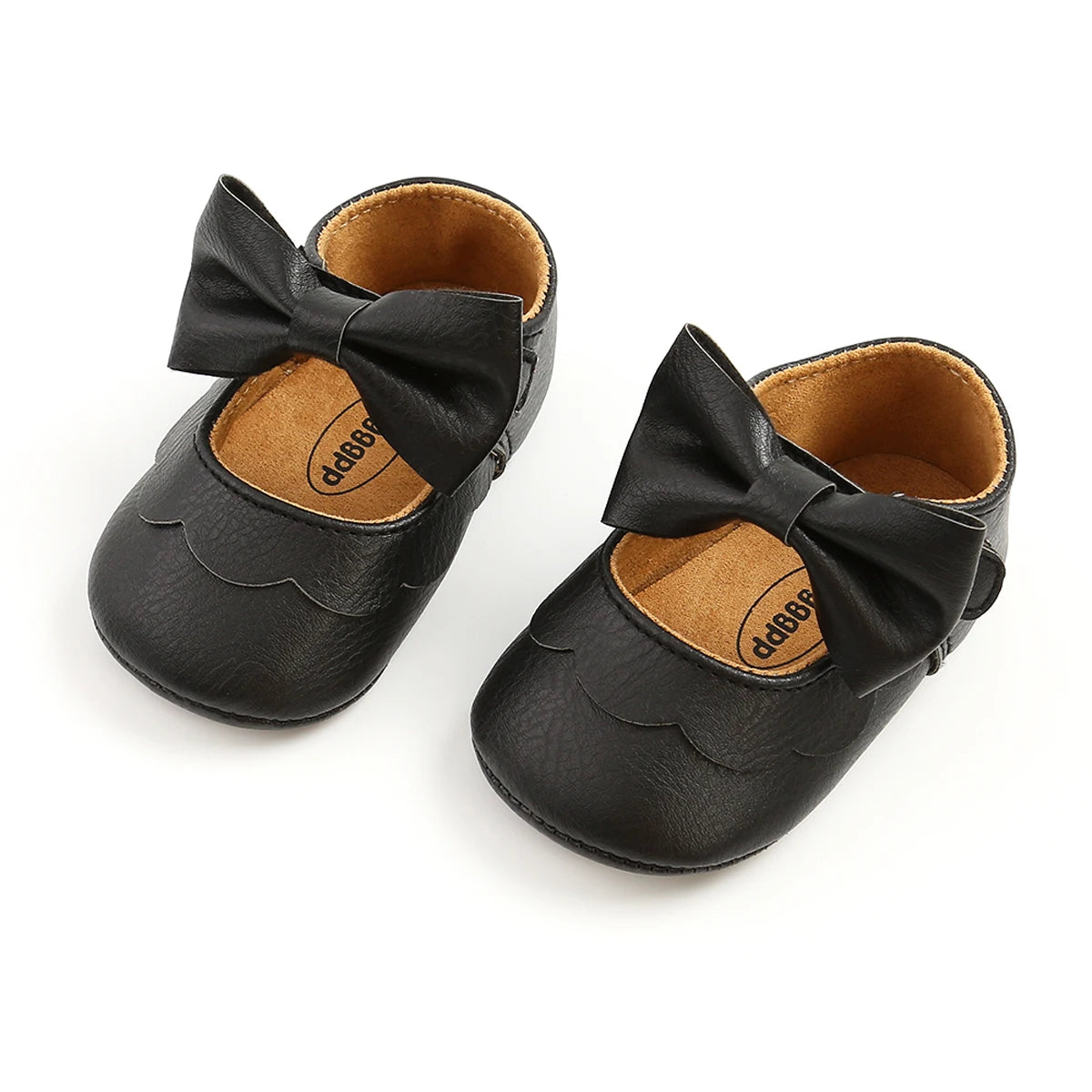 Citgeett 0-18M Baby Infant Girls Flat Shoes Bow Knot Solid First Walker Soft Sole Newborn Infant Toddler Girls Princess Shoes