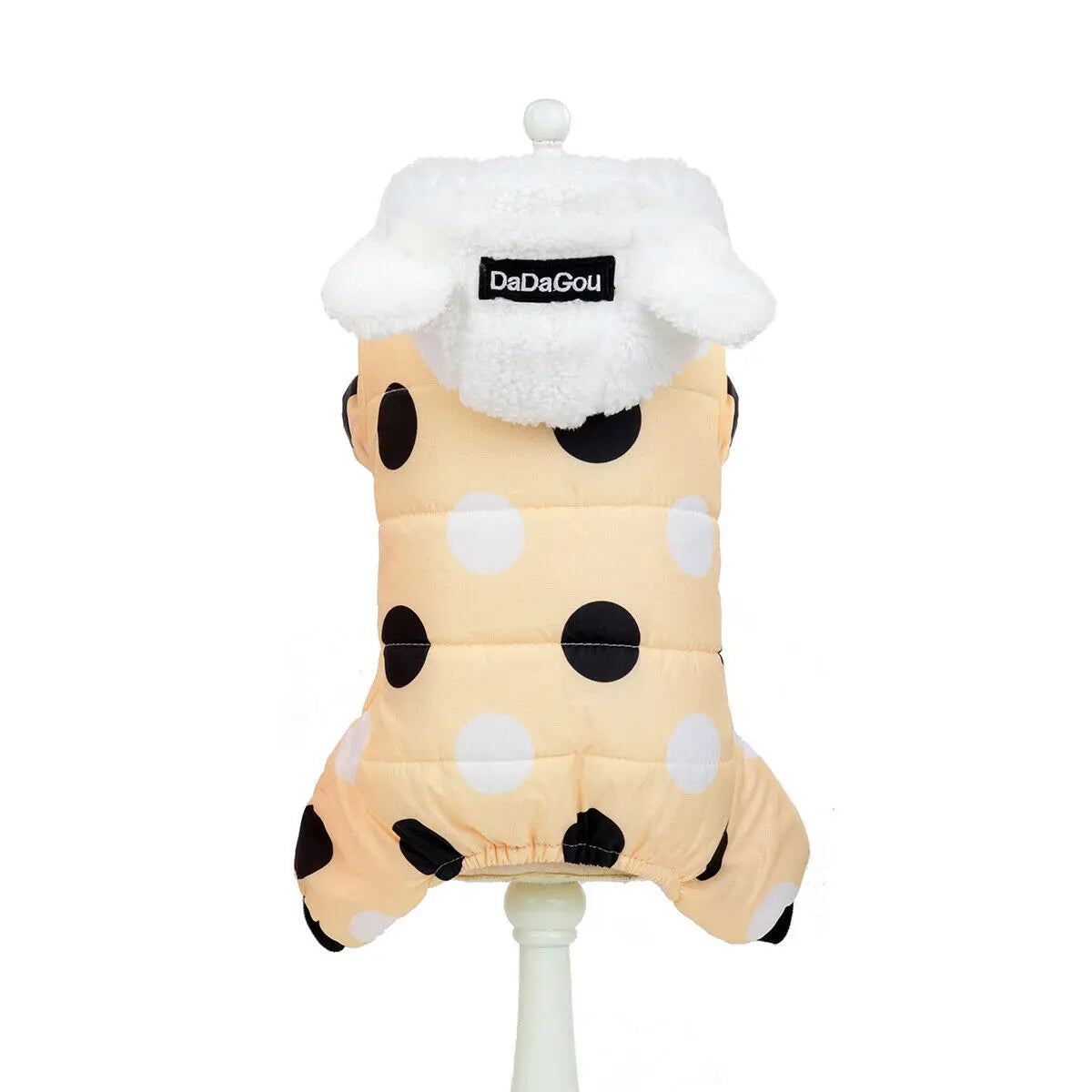 Dot Warm Pet Clothes for Dog Windproof Jackets Outdoor Fleece Hooded Coats Small Dog Winter Jumpsuit Clothing