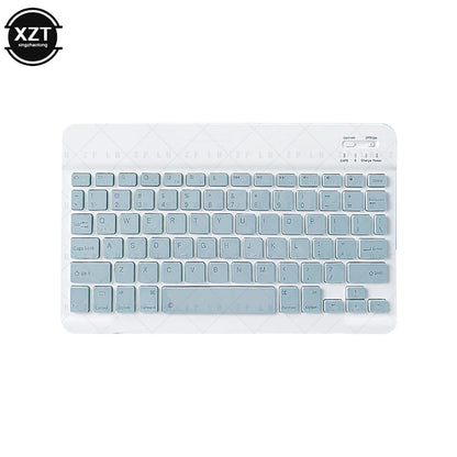 Mini Bluetooth-compatible Keyboard Wireless Keyboard For Computer Phone  English Russian Rechargable Keyboard For Ipad Tablet PC
