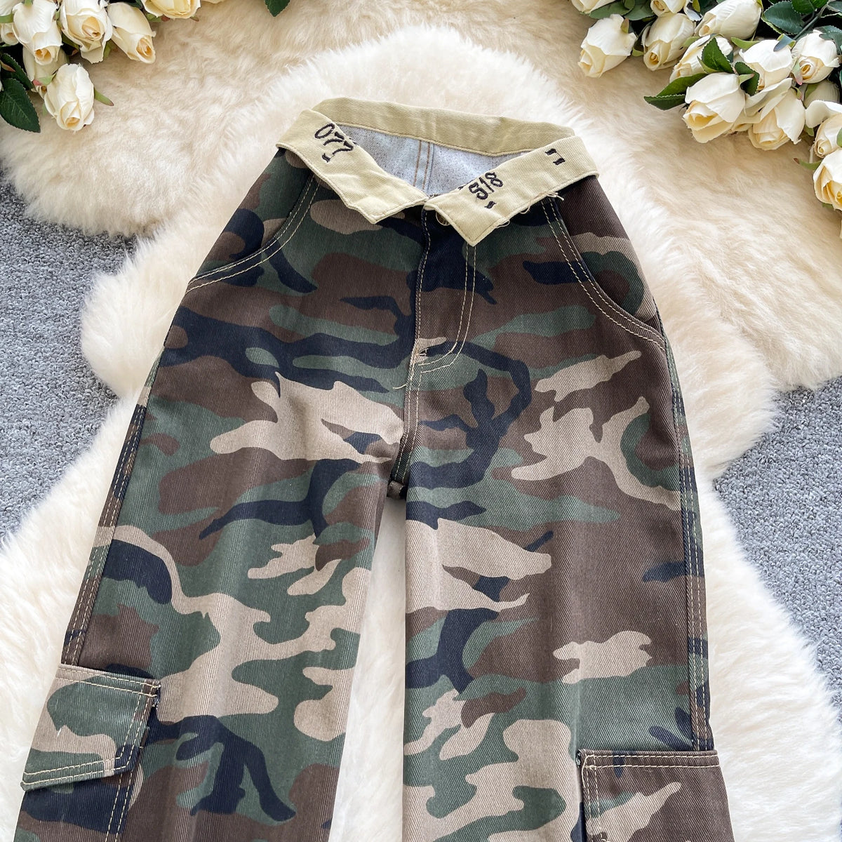 2025 Autumn Casual Wide Leg Jeans Women Print Printed High Waist Denim Pants Girls Outdoor Pants Wholesale
