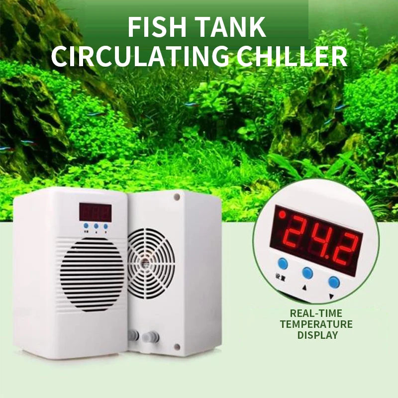 Electronic water chiller home chiller mini fish tank cooling refrigerator aquarium cooling and heating mute ice water machine