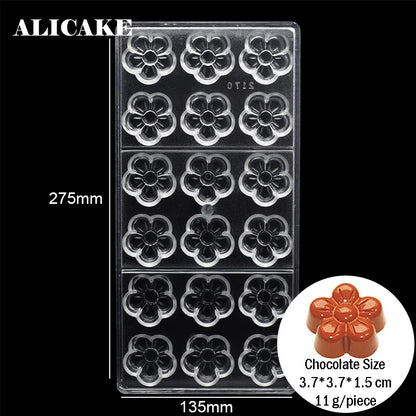 Polycarbonate Chocolate Mould Professional Molds for Candy Bonbons Bar Acrylic Mold Confectionery Baking Pastry Bakery Utensils