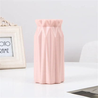 Plastic Flower Vases Home Decor Anti-ceramic Vases Unbreakable Imitation Arrangement European Wedding Modern Decorations Basket