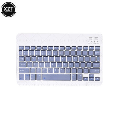 Mini Bluetooth-compatible Keyboard Wireless Keyboard For Computer Phone  English Russian Rechargable Keyboard For Ipad Tablet PC