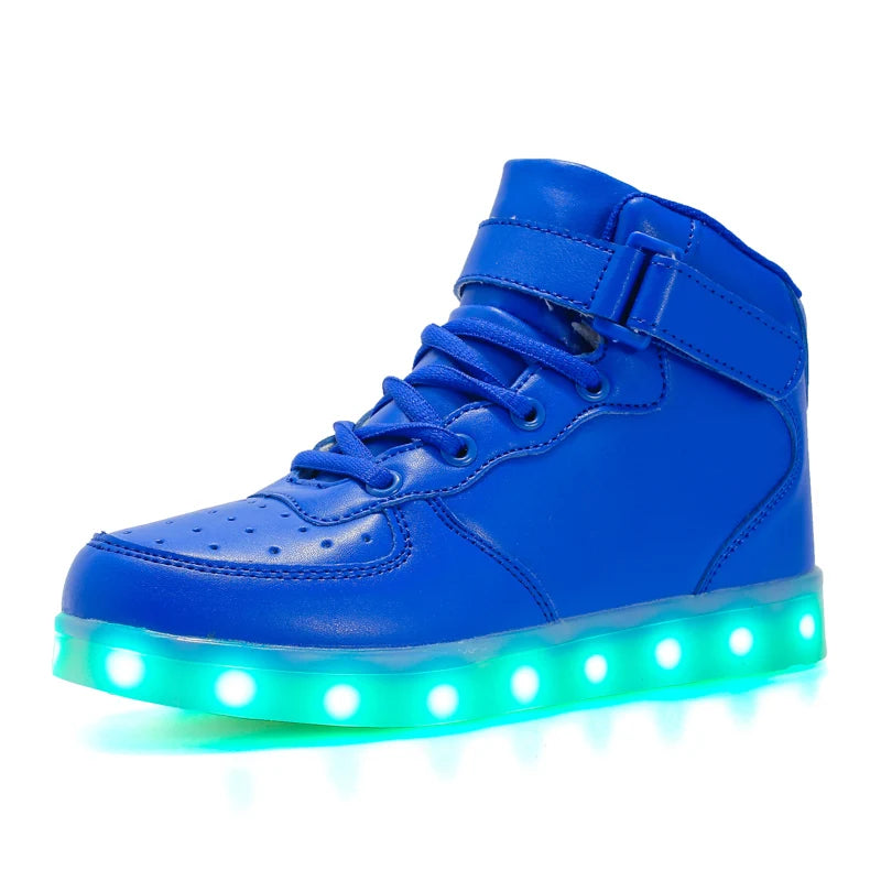 Men Sneakers Kid Boots Girl Boy Footwear Women Fashion Casual Sport Outdoor Dance Flats Children Led Light Up Hip-Hop Shoes