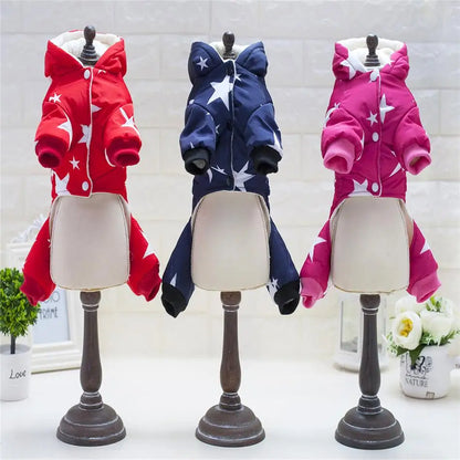 Winter Dog Coat | Thick Cotton Padded Pet Jacket | Small & Medium Breed Outerwear