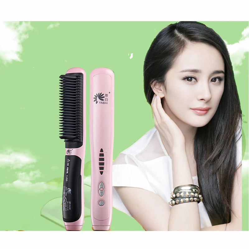 Electric Straightening Comb Ions Hair Straightener Brush Hair Care Styling Brushes Ceramic Irons Fast Heating Hair Styler